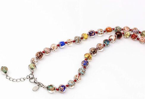 Original Murano Glass Avventurine Necklace Handmade in Italy in Saudi Arabia