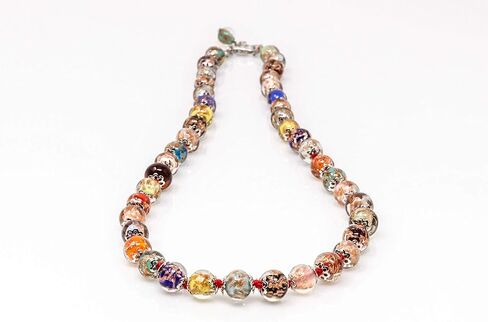 Original Murano Glass Avventurine Necklace Handmade in Italy in Saudi Arabia
