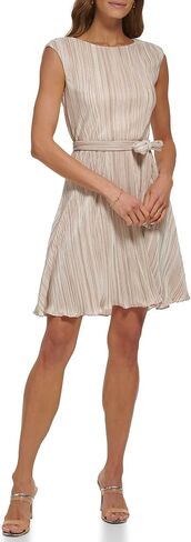DKNY Women's Cap Sleeve Pleated Jersey Dress in Saudi Arabia