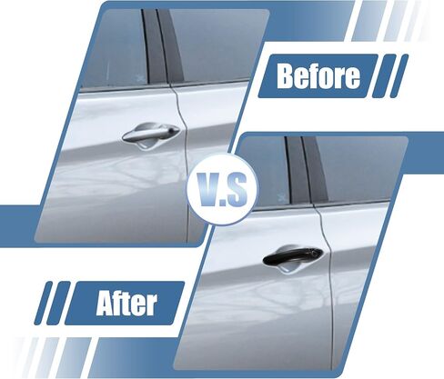 X AUTOHAUX 8pcs ABS Exterior Side Door Handle Cover Trim for Hyundai Elantra 2017-2020 Black Outer Door Handle Cover Decoration in Saudi Arabia