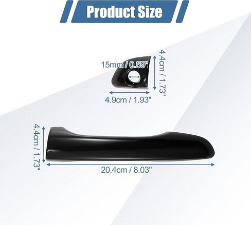X AUTOHAUX 8pcs ABS Exterior Side Door Handle Cover Trim for Hyundai Elantra 2017-2020 Black Outer Door Handle Cover Decoration in Saudi Arabia
