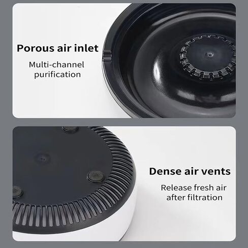 wioilyoyمنفضة سجائر متعددة الوظائف بدون دخان لتنقية الهواء في الأماكن المغلقة والخارجية، منفضة سجائر إلكترونية قابلة لإعادة الشحن عبر USB، منفضة سجائر داخلية بدون منفضة سجائر، الأفضل للمنزل (أبيض) in Kuwait