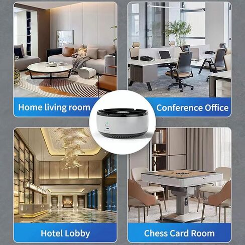 wioilyoyمنفضة سجائر متعددة الوظائف بدون دخان لتنقية الهواء في الأماكن المغلقة والخارجية، منفضة سجائر إلكترونية قابلة لإعادة الشحن عبر USB، منفضة سجائر داخلية بدون منفضة سجائر، الأفضل للمنزل (أبيض) in Kuwait