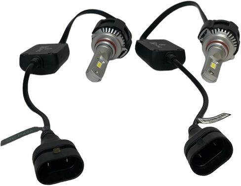 Koning LED Headlight Bulbs H4 Fog Beam Projector Lens, Overheat Protection, Road Low Beam and High Beam, 6500k Cool White Led IP65 Waterproof and Shockproof, Plug and Play, Pack of 2 (H4) in Saudi Arabia