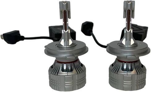 Koning LED Headlight Bulbs H4 Fog Beam Projector Lens, Overheat Protection, Road Low Beam and High Beam, 6500k Cool White Led IP65 Waterproof and Shockproof, Plug and Play, Pack of 2 (H4) in Saudi Arabia