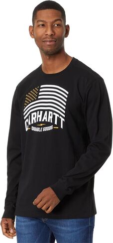 Carhartt Men's Relaxed Fit Midweight Long Sleeve Flag Graphic T-Shirt in Saudi Arabia