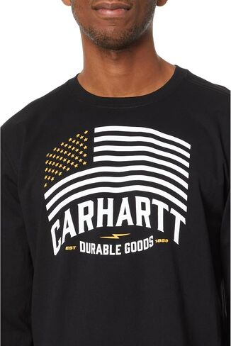 Carhartt Men's Relaxed Fit Midweight Long Sleeve Flag Graphic T-Shirt in Saudi Arabia