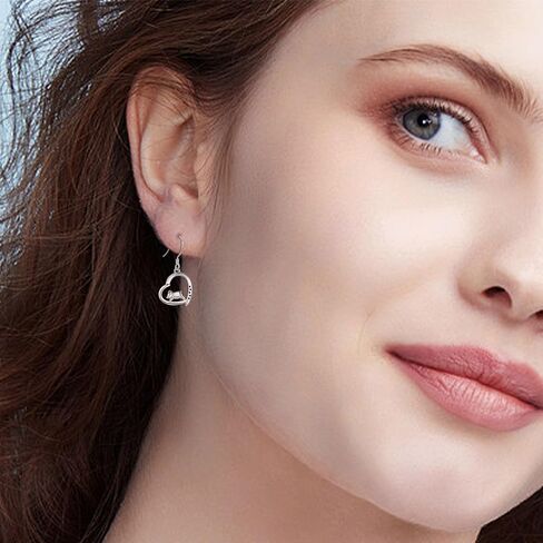 Pig Earrings Sterling Silver Pig Dangle Earrings Farm Animal Jewelry Gifts for Women in Saudi Arabia