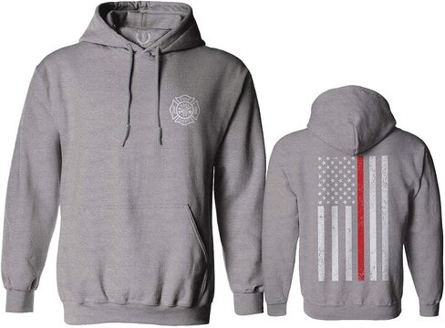 VICES AND VIRTUES American Flag Thin Red Line Firefighter Support Seal Hoodie in Saudi Arabia