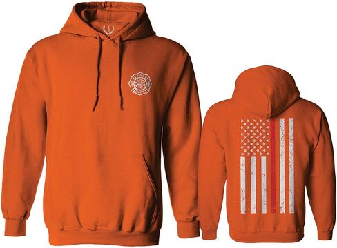 VICES AND VIRTUES American Flag Thin Red Line Firefighter Support Seal Hoodie in Saudi Arabia