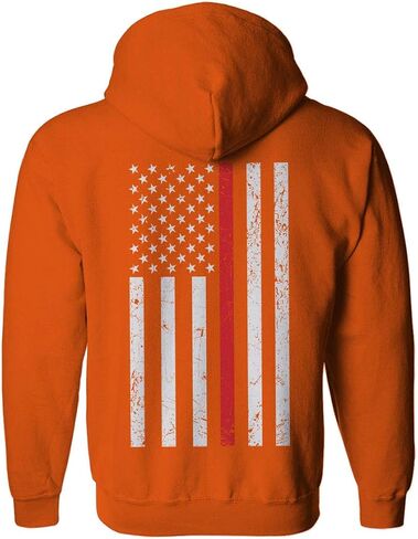 VICES AND VIRTUES American Flag Thin Red Line Firefighter Support Seal Hoodie in Saudi Arabia