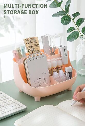 Stylish Pig Pen Holder, Office Desk Organizer,Desktop Stationary Organizerfor Boys,Kids,Pencil Containers with Mobile Phone Holders,Dark Blue in Saudi Arabia