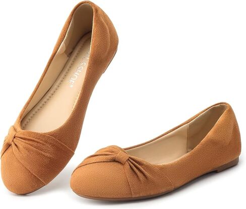 حذاء مسطح نسائي من MUSSHOE بمقدمة مستديرة مريح سهل الارتداء مع فيونكة in Kuwait