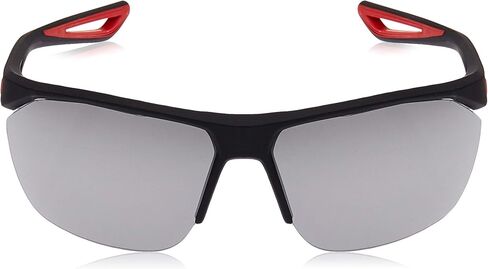 Nike Tailwind Rectangular Sunglasses, Matte Black/Bright Crimson, 70 mm in Saudi Arabia