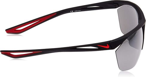 Nike Tailwind Rectangular Sunglasses, Matte Black/Bright Crimson, 70 mm in Saudi Arabia