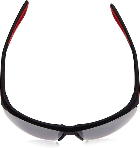 Nike Tailwind Rectangular Sunglasses, Matte Black/Bright Crimson, 70 mm in Saudi Arabia