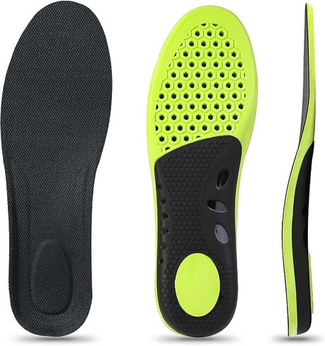 Elastic Shock Absorbing Shoe Insoles Breathable Honeycomb Sneaker Inserts Sports Shoe Insole Replacement Insoles for Men & Women Green in Saudi Arabia