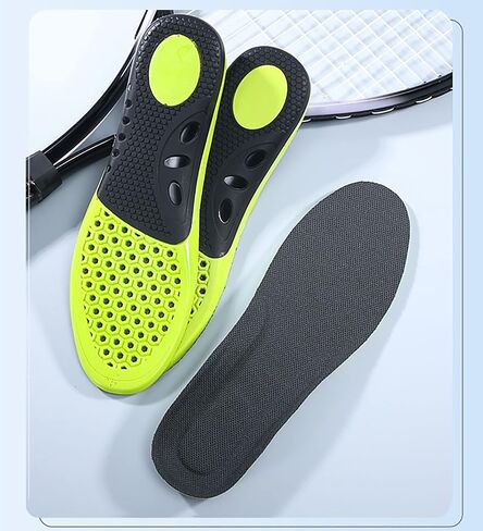 Elastic Shock Absorbing Shoe Insoles Breathable Honeycomb Sneaker Inserts Sports Shoe Insole Replacement Insoles for Men & Women Green in Saudi Arabia
