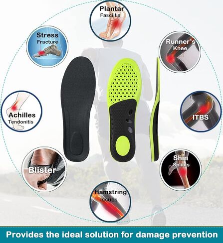 Elastic Shock Absorbing Shoe Insoles Breathable Honeycomb Sneaker Inserts Sports Shoe Insole Replacement Insoles for Men & Women Green in Saudi Arabia