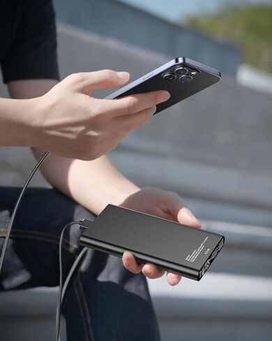10000mAh Power Bank Slim Portable Charger Dual USB Ultra-Compact Small Battery Pack Compatible with iPhone 15 14 13 12 Pro Max Samsung Galaxy and More in Kuwait