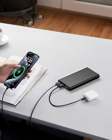 10000mAh Power Bank Slim Portable Charger Dual USB Ultra-Compact Small Battery Pack Compatible with iPhone 15 14 13 12 Pro Max Samsung Galaxy and More in Kuwait