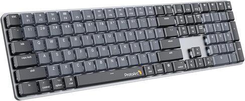 لوحة مفاتيح ميكانيكية بلوتوث بإضاءة خلفية من ProtoArc لجهاز Mac، K200-A لوحة مفاتيح ميكانيكية لاسلكية مضيئة للمكتب، أجهزة متعددة، مفاتيح منخفضة المستوى، مفاتيح حمراء، قابلة لإعادة الشحن، لأجهزة MacBook، iMac، iPad in Kuwait