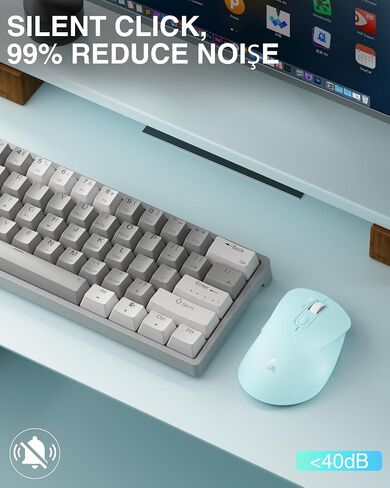2.4GHz Wireless Mouse, Adjustable 1600 DPI,Rechargeable Wireless Computer Mouse for PC Mac Laptop, Desktop in Saudi Arabia