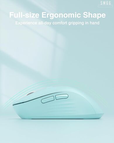 2.4GHz Wireless Mouse, Adjustable 1600 DPI,Rechargeable Wireless Computer Mouse for PC Mac Laptop, Desktop in Saudi Arabia
