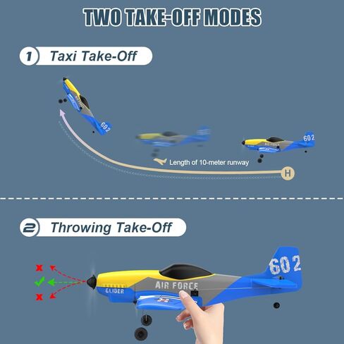 طائرة موستوب RC، لعبة مقاتلة بالتحكم عن بعد 3 قنوات، جاهزة للطيران، طائرة شراعية RC سهلة الطيران للأطفال والمبتدئين، مثبت جيروسكوبي 2.4 جيجا هرتز 6 محاور، طائرة طائرات RTF RC مع بطاريتين قابلتين لإعادة الشحن in Kuwait