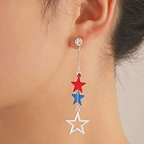 American Flag Earrings 4th of July Drop Dangle Earrings for Women Independence Day Patriotic Earrings,Memorial Day Earrings Leather Earrings Independence Day Holiday Gifts in Saudi Arabia