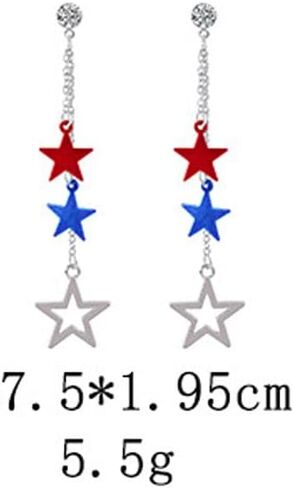 American Flag Earrings 4th of July Drop Dangle Earrings for Women Independence Day Patriotic Earrings,Memorial Day Earrings Leather Earrings Independence Day Holiday Gifts in Saudi Arabia
