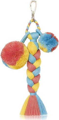 Colorful Boho Tassel Charm Key Chain Pom Pom Tassel Bag Pendant Key Ring Keychain in Saudi Arabia