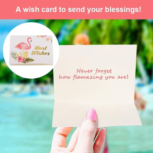 Motivational Keychain - Flamingo Keychain - Encouragement Keyrings - Stainless Steel Keychain with Wish Card Gift Box Blessing Keychain Inspirational Gifts for Women Girl Men Boy in Saudi Arabia