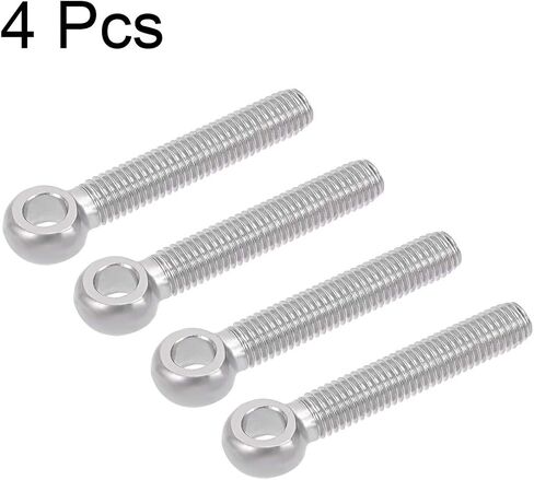 uxcell M10 x 60mm 304 Stainless Steel Machine Shoulder Lift Eye Bolt Rigging 4pcs in Saudi Arabia