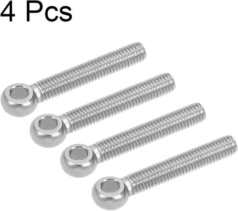 uxcell M10 x 60mm 304 Stainless Steel Machine Shoulder Lift Eye Bolt Rigging 4pcs in Saudi Arabia