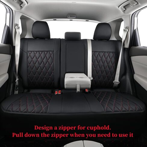 أغطية مقاعد مناسبة حسب الطلب لسيارة Nissan Sentra 2020 2021 2022 2023 2024 S,SV,SR,SR Midnight Edition، واقي مقعد جلدي بتغطية كاملة (مجموعة كاملة، أسود/أحمر) in Kuwait