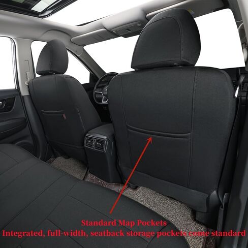 أغطية مقاعد مناسبة حسب الطلب لسيارة Nissan Sentra 2020 2021 2022 2023 2024 S,SV,SR,SR Midnight Edition، واقي مقعد جلدي بتغطية كاملة (مجموعة كاملة، أسود/أحمر) in Kuwait