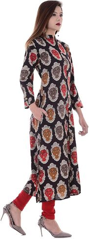 Indian Women's Printed Cotton Kurti Multicolor Top in Saudi Arabia