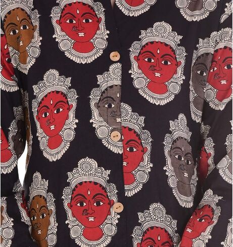 Indian Women's Printed Cotton Kurti Multicolor Top in Saudi Arabia
