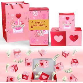 انفجار صندوق هدايا مفاجأة عيد الميلاد، صندوق هدايا عيد ميلاد سعيد، صندوق أموال مضحك كهدية نقدية، هدايا عيد ميلاد للنساء والرجال أفضل صديق وصديقة وزوجة وأخت... in Kuwait