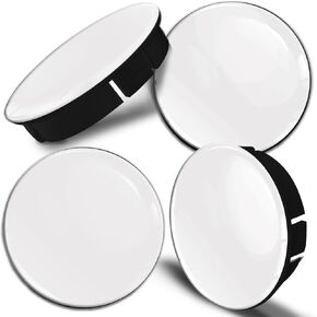 4 x 60 mm / 55 mm Universal Plastic Wheel Centre Caps Wheel Centre Caps White Glossy C 55
