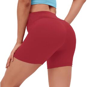 Match 5" High Waist Yoga Shorts for Women's Tummy Control Fitness Athletic Workout Running Biker Running Gym Tennis Shorts