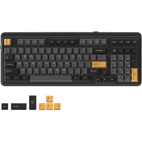 DAREU EK98pro Wireless Mechanical Keyboard,Tri-Mode BT/2.4GHz/USB-C RGB Backlit Gaming Keyboard,Pre-lubed Linear Switches,Gasket Structure,Hot Swappable Custom Keyboard for Win/Mac