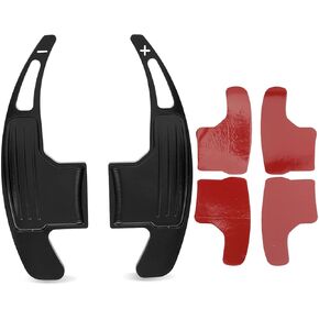 Steering Wheel Shift Paddles,1 Pair Aluminum Alloy Paddle Shifter Extension for Ford Mustang V6 EcoBoost GT Shelby 2015‑2022(Black)