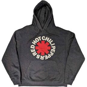 Rage Against The Machine Red Hot Chili Peppers Hoodie Classic Asterisk Official Unisex Charcoal Pullover Size S