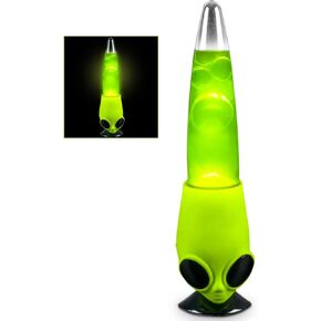 13 inch Alien Head Wax Motion Lava Lamp - Alien Decor - Great Gift or Prize - Mood Enhancer - Bedroom, Dorm or Desk Lamp- Ages 12+