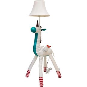 Kids Floor Lamp, Blue Dinosaur Design 50 Inch Modern Floor Lamp for Bedroom, Hand-Stitched Toy Standing Lamp for Living Room, Package Come with an E26 LED Bulb