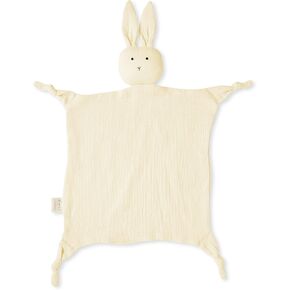Ali+Oli Cuddle Bunny Security Blanket (Beige) - Soft & Breathable Muslin Blanket, Plush Baby Blankets for Girls and Boys, Security Blankets for Babies, Pre-Washed Cotton Baby Blankets, Bunny Blanket