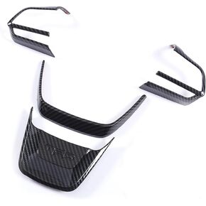 for Toyota Highlander 2024 2023 2022 2021 2020 Steering Wheel Trims, Sporty Carbon Fiber Grain Interior Strip Cover Molding for Highlander, NOT for Grand Highlander 2024