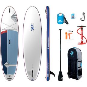 Boardworks SHUBU Sōlr SUP - All Water Inflatable Stand-Up Paddle Board - SUP Includes Complete Kit with Paddle, Backpack Carry Bag, Leash, Dry Bag and Pump - 10.6 ft